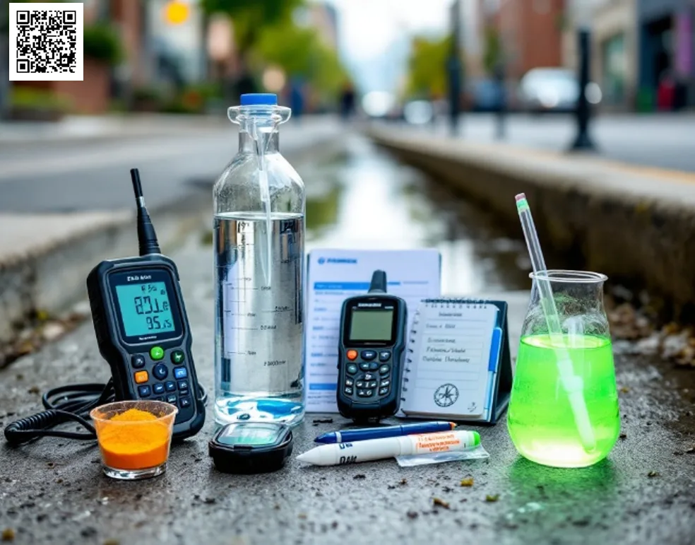 Kit d'enquête parcellaire avec traceur fluorescéine sodique pour essais d'eau
